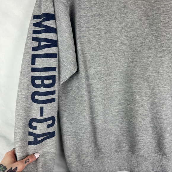 Brandy Melville John Galt Malibu CA Spell-out Crewneck Pullover Sweatshirt S - Picture 4 of 9